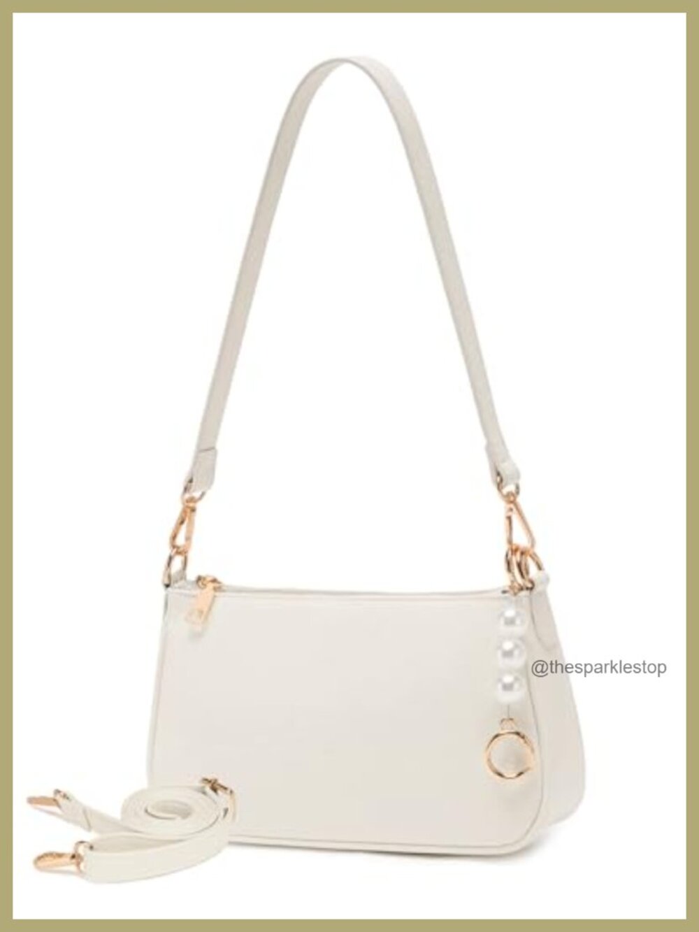 Vegan Leather Hobo Crossbody Bag with 3 Straps